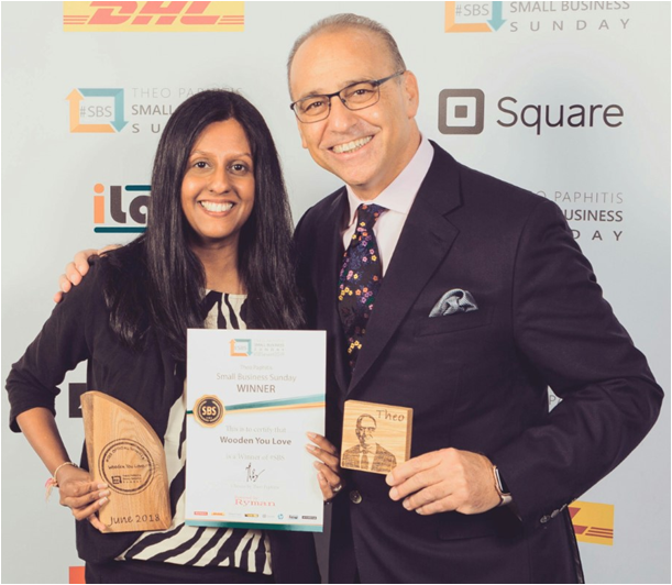 Image for In 2018, I won a 'Small Business Sunday' award with Theo Paphitis