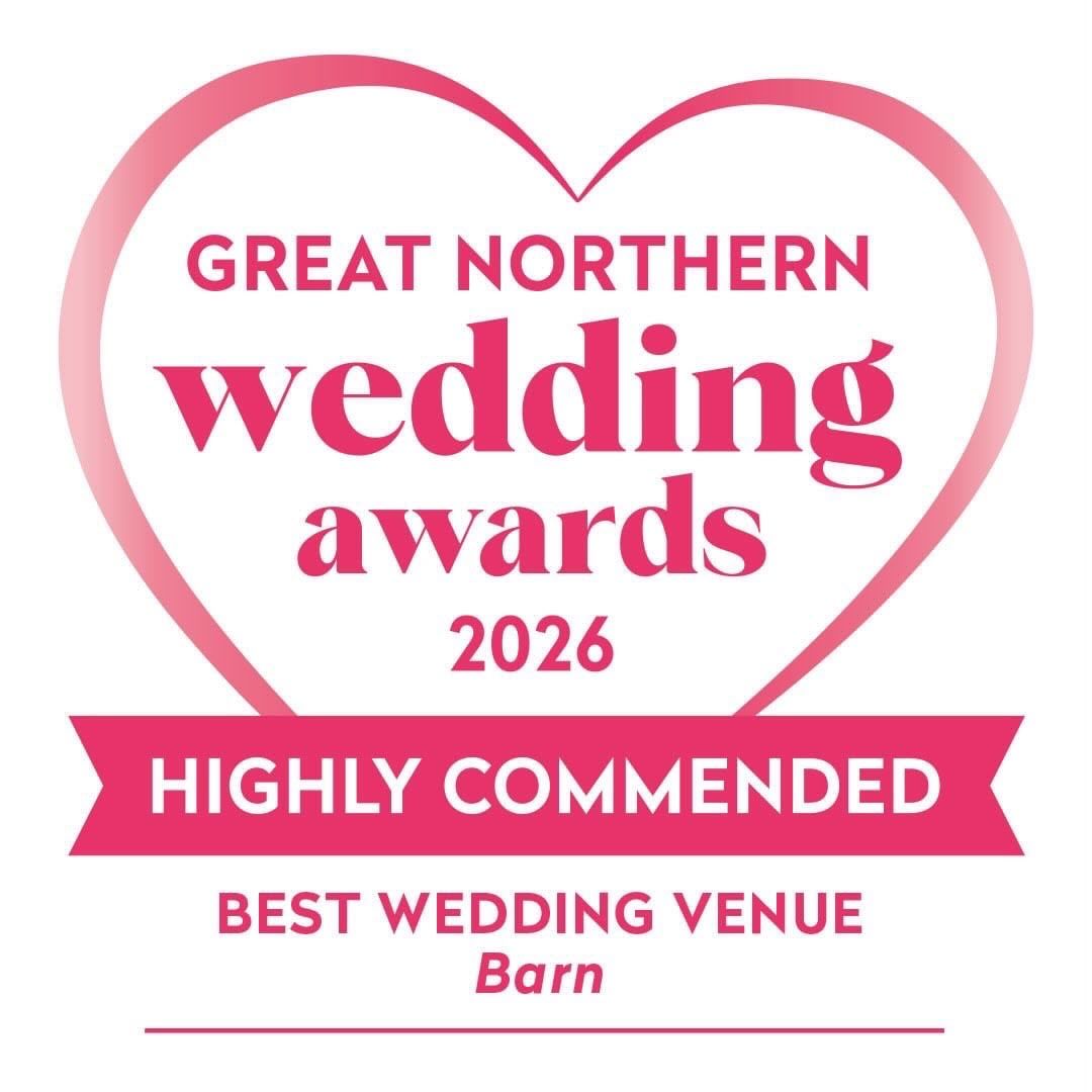 Image for Highly Commended in The Great Northern Wedding Awards 2026 in Best Barn Wedding Venue 