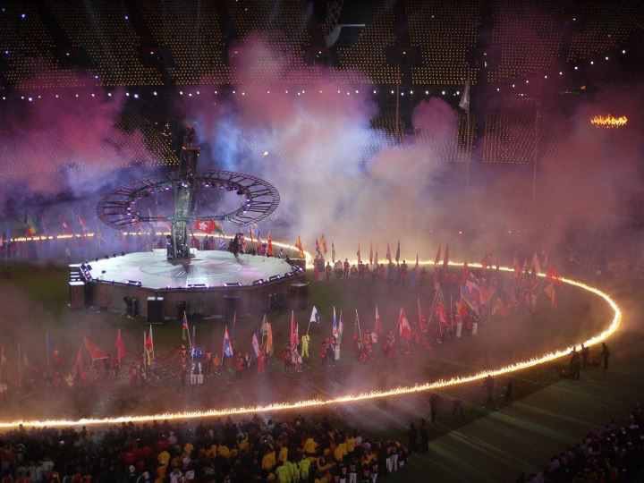 Image for Supplier to London 2012 Paralympics - a giant firework heart.