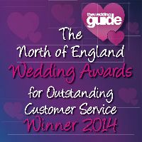 Image for The North of England Wedding Award for Outstanding Customer Service 2014.
