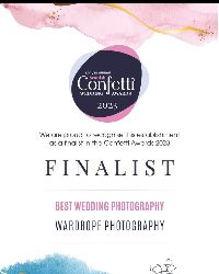 Image for Finalist in the confetti awards for best wedding photographer-2022