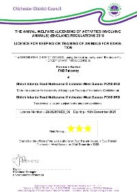 Image for Animals Activity Licence: Florence Barker FAB Falconry Animal Activities Licence Number: 22/02205/AEX_06