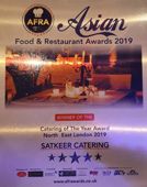 Image for Received the “Catering of the Year Award North East London 2019” at the Asian Food & Restaurant International Awards 201