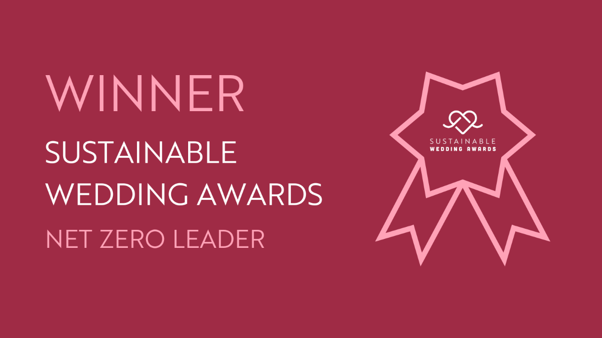 Image for Net Zero Leader and Sustainable Change Maker at the Sustainable Wedding Awards.