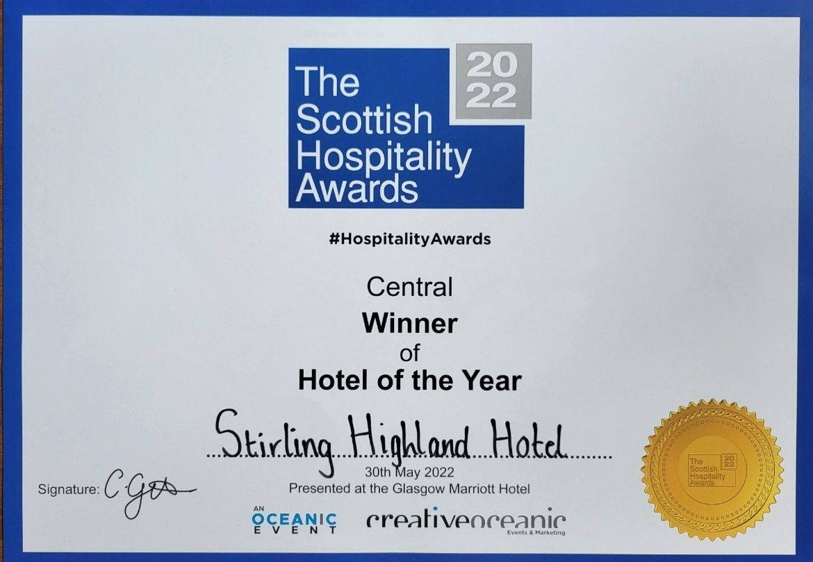 Image for Winner of 'Hotel of the Year' in The Scottish Hospitality Awards 2022